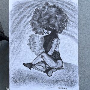 Abstract Charcoal Art Drawing